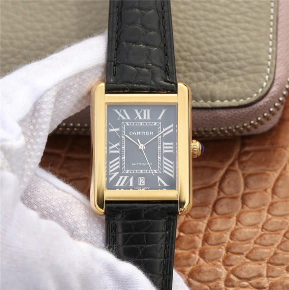 Cartier Tank Serie W5200027 Uhr Uhr Größe 31x41mm Herrengürtel mechanische Uhr - zum Schließen ins Bild klicken