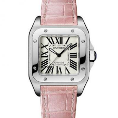 v6 Cartier Santos W20126X8 Damen automatische mechanische Uhr - zum Schließen ins Bild klicken