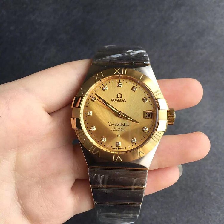 V6 Factory Omega Constellation Serie Herren mechanische Uhr zwischen Gold (Multicolor) - zum Schließen ins Bild klicken