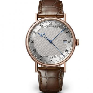 MKS Factory Breguet Classic Series 5177 Hombres Mecánico Automático Reloj de oro rosa de cuero