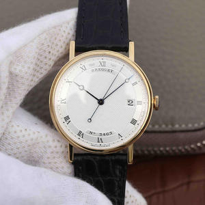 MKS Factory Breguet Classic Series 5177 Estilo Hombres Automático Mecánico Blanco Estilo Aliegador Cuero