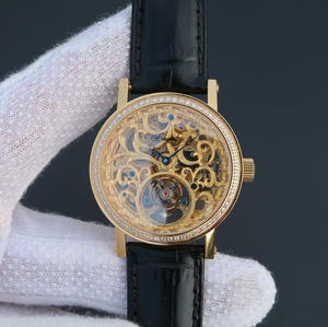 El último reloj de LH Breguet con volante de inercia real vacío de nivel superior, reloj de oro de 18 quilates para hombre, tourbillon real.