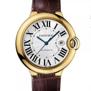 Re-grabado Cartier Blue Balloon Series W6900551 (grande 42mm) reloj mecánico para hombre de oro