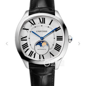 Cartier DRIVE DE CARTIER serie WGNM0008 blanco cara luna fase reloj de los hombres.