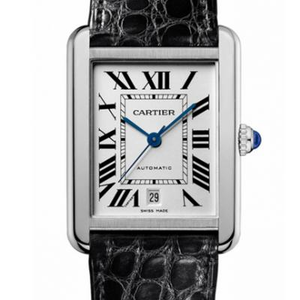 Cartier tanque serie W5200027 reloj tamaño 31x41mm correa de hombre reloj mecánico