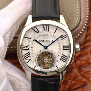 BL Cartier Drive De Cartier serie verdadero tourbillon reloj verdadero tourbillon manual movimiento reloj de hombre