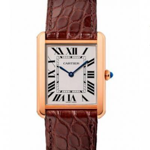 K11 factory Cartier TANK tank series reloj de cuarzo para mujer reloj de réplica uno a uno de oro rosa de 18 quilates.