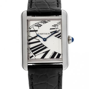 K11 fábrica Cartier TANK tanque serie W5200018 reloj de señora de cuarzo