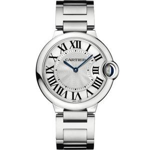 V6 Factory v7 Cartier Blue Balloon W69010Z4 Reloj de cuarzo 28MM para mujer- La mejor réplica superior de la historia