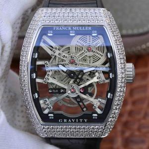 El nuevo puente Vanguard Skeleton de Franck Muller está cuidadosamente diseñado para resaltar la estructura del reloj, la muñeca masculina.