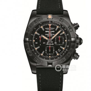 Reloj de fábrica GF Breitling cronógrafo mecánico MB0111C3. BE35.253S.M20DSA.2, reloj de acero negro de 44 mm.