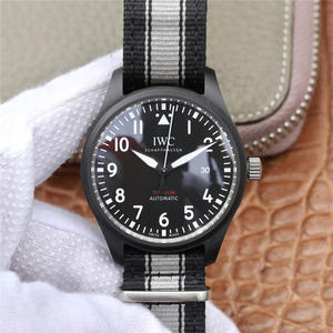 M + IWC TOP GUN Navy Air Combat Force iw326901 Pilot Watch Leads? Golpes reloj de los hombres correa de seda mecánica automática