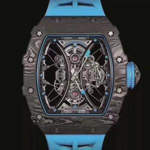 JB Richard De Miller RM53-01 Tourbillon Reloj de cuerpo completo carbono soldado dimensión + verdadero corazón tourbillon (43X49X16mm)