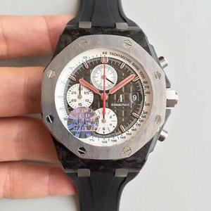 •JF-Audemars Piguet Royal Oak Offshore Ginza de 7 caracteres Diamond AP 42MM Carbon Fiber Series AP Audemars Piguet Automatic Mechanical Chronograph Movement