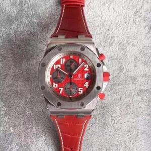 AP Audemars Piguet 12 pequeños segundos F1 cara roja (producido por JF) 42mm de diámetro .