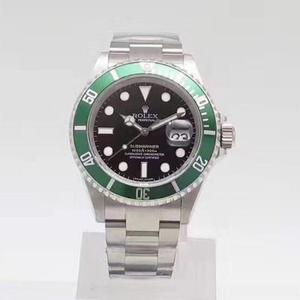 JF artefacto Rolex 16610LV antiguo verde fantasma reloj diámetro 40mm x 12.5mm espejo de cristal de zafiro