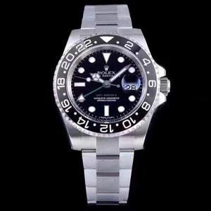 Versión de actualización de la boutique ROLEX Rolex GMT Greenwich de JF, equipada con movimiento 2836, súper réplica, la versión más fuerte del mercado