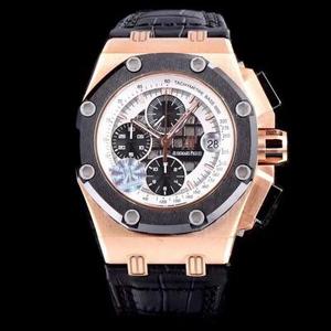 JF boutique AP serie Audemars Piguet RB2 equipada con réplica de Audemars Piguet Cal.3126 movimiento cronógrafo automático cáscara de acero anillo de cerámica.