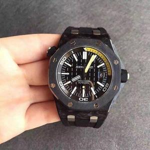 [KW] Audemars Piguet AP15706 función de movimiento mecánico automático de fibra de carbono, cronógrafo de buceo q, movimiento luminoso, calendario