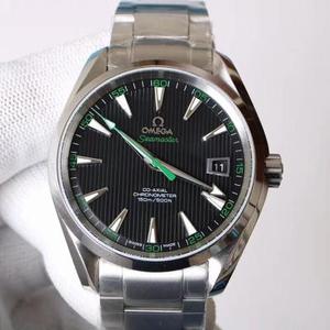 kw La versión más alta 1-1 Omega Seamaster serie 150 correa de acero inoxidable reloj de movimiento mecánico automático de movimiento mecánico.