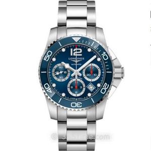 8F Longines Concas L3.783.4.96.6 Cronógrafo Azul Placa Reloj Mecánico para Hombre.