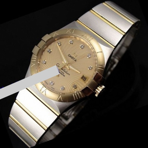 Reloj suizo Omega OMEGA Double Eagle Series Automatic Mechanical Transparent 18K Gold men's Watch con Diamond Scale Swiss Movement