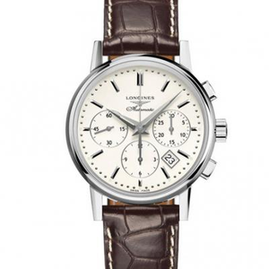 Nuevo Longines Classic Retro L2.733.4.72.2 Serie Hombres Reloj Mecánico Automático Cara Blanca