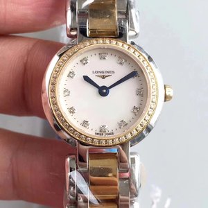Réplica más fuerte de la fábrica KZ Longines Heart and Moon serie reloj de cuarzo de 18k de oro.