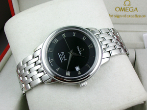 Omega Diefei automático mecánico negro negro escala reloj de hombre