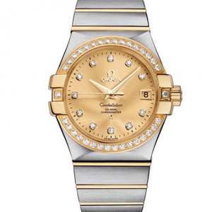 Omega Constellation Serie 123.25.35.20.58.001 Reloj Mecánico para Hombre con Cara de Oro