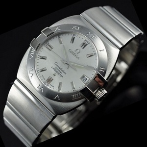 Suizo Omega OMEGA Constellation Serie Reloj de los hombres doble águila mecánica mecánica transparente reloj hombre blanco cara movimiento original suizo