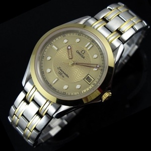 OMEGA Omega De ville Series Reloj 18K Oro Rosa Banda Mecánica Automática Acero Inoxidable Reloj de Cuatro Hombres de Acero Inoxidable