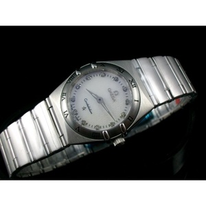 Omega Constellation Series Swiss Women's Watch All-steel Band Quartz reloj de mujer cara blanca