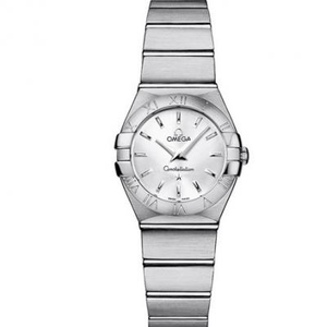 V6 Omega Constellation Series Reloj de cuarzo para damas 27mm Uno a uno grabado genuino blanco fideos Ding escala