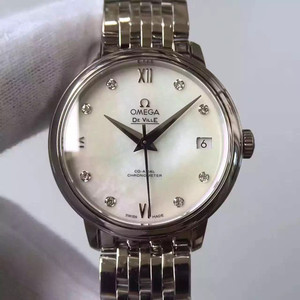 mk fábrica recreado Omega De Ville 424.10.33.20.53.001 reloj de señoras mecánicas