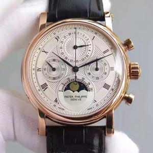 Reloj mecánico automático de cronógrafo multifuncional Patek Philippe