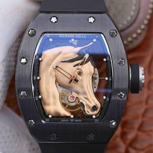 Richard Mille tuvo éxito en el reloj mecánico automático de cerámica con cinta RM52-02 para hombre.