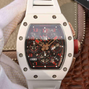 KV Richard Mille RM-011 Cerámica blanca Edición limitada Reloj mecánico para hombre con función de cronógrafo Calidad de gama alta.