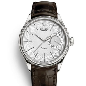 MKS Rolex Cellini serie m50519-0012 reloj mecánico clásico de acero blanco con cara blanca