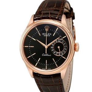 Réplica VF Rolex Cellini serie 50515-0010 correa hombre reloj mecánico rosa oro