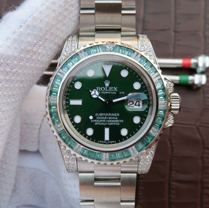 N Fábrica Mejor Rolex Submariner Green Water Ghost 116610LV Diamond versión europea y americana. v7 Ultimate Edition