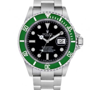 Rolex Submariner serie 116610LV versión verde esmeralda de aguas verdes fantasma verde esmeralda versión verde v7 top alligator correa de cuero gratis una correa de acero