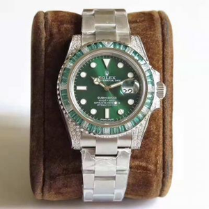 Rolex Green Ghost 904L Edition Reloj de hombre producido por N Factory, un par de correas de acero y un par de piel de cocodrilo