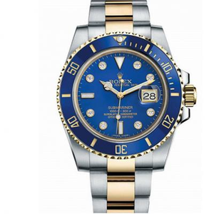 Rolex oro oro superficie agua fantasma v7 diamante versión 116613LB-97203 oro azul marino agua superficial fantasma