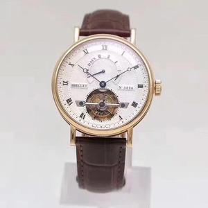 TF produjo el tourbillon automático coaxial Breguet Uno de los raros relojes automáticos de tourbillon de oro rosa