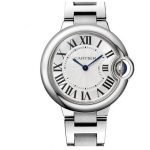 V6 fábrica Cartier globo azul W6920084 reloj femenino 28mm 33mm y 36mm rosa cara genuina abierto molde quartz movimiento