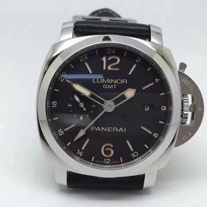 XF producido Panerai PAM531 LUMINOR serie 1950 GMT doble función de tiempo pantalla 44MM