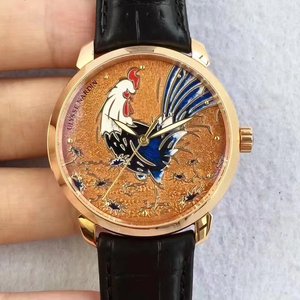 FK regrabación fábrica año nuevo del gallo nuevo reloj de pollo Atenas gran presentación Athens gilt serie 8156-111/90 18k reloj de pollo de oro
