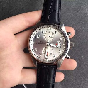 ZF Factory International Piloto Spitfire Cronógrafo Mecánico Reloj Plata