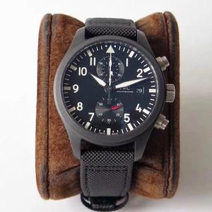 Zf fábrica re-grabado IWC serie piloto serie TOP GUN fuerza de combate aéreo naval MIRAMAR cronógrafo reloj gloria debut